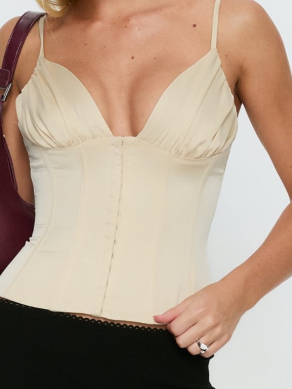 Princess Polly Scorsese Corset Top Champagne